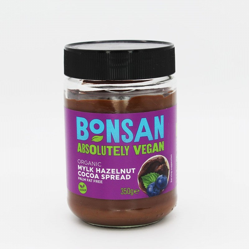 Bonsan Organic Vegan Palm Oil Free Mylk Hazelnut Cocoa Spread 350 G Sesa 6170